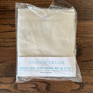 Dorm decor bed skirt (3 panels)
